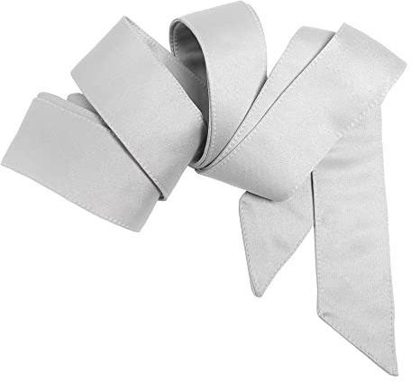 Maya Deluxe Womens Sash Belt Ladies Satin Sash Waist Tie Ribbon Bow Accessory for Bridesmaids Bridal Wedding Prom Evening Occasion, cinturón De las mujeres, Soft Grey, L-XL