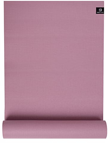 Yoga Studio Tapis de yoga collant | Oeko-Tex indéchirable et antidérapant | Pour entraînement, gym, fitness, yoga et pilates | 183 cm x 61 cm x 6 mm – Rose poudré