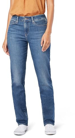 Levi Strauss Signature Gold Women's Modern Straight Jeans Mid-Rise Stretch Denim (Available in Plus Size), Mystic Waters, 2