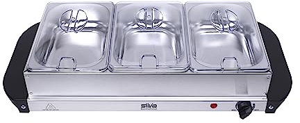 Stay Hot SH 3.1, 2-in-1 Buffetwärmer & Warmhalteplatte, 200 Watt, Ideale Lösung für Buffets, Partys und Familienessen