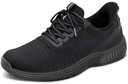 Orthofeet Women's Orthopedic Kita Hands-Free Water-Repellent Slip-On Sneaker, All Black, Size 9.5