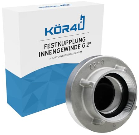 kör4u Raccord fixe Storz, filetage intérieur G 2, aluminium, PN16, joint NBR intégré pour raccords de robinetterie et de tuyaux