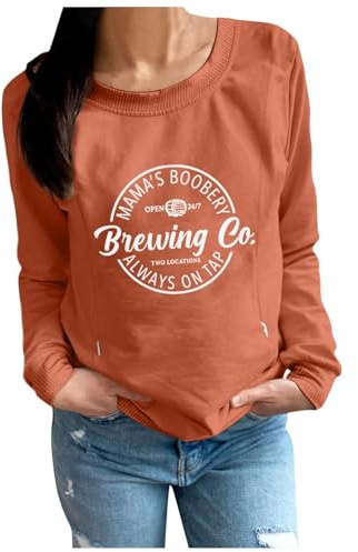 WWricotta Sudadera Informal de Maternidad para Lactancia para Mujer, suéter cómodo con Cremallera para Lactancia, Tops, suéter Boobery de mamá De Mujer De Punto