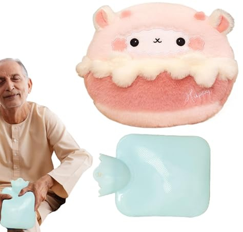 Borsa 'acqua calda, cuscino riscaldante per bambini, cuscino riscaldante in peluche a forma di cartone animato, manicotto portatile a prova di perdite, riscaldamento per mani e piedi, per donne,