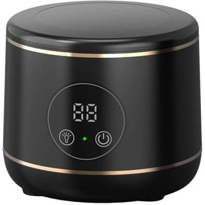 VOANZO Limpiador ultrasónico de retenedores, Limpieza Profunda Integral de 360°, máquina de Limpieza ultrasónica de 45 kHz para alineadores, Joyas, Relojes y más (Negro)