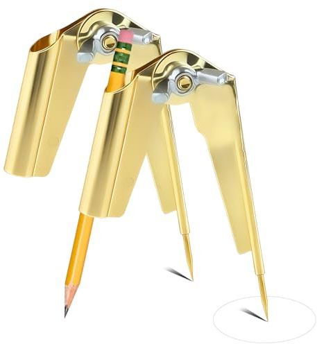 OIHCAZ 2PCS Scribe Tool, Scribing Compass Pencil Compass and Scriber Accurate Circle Compass Tool Scribing Tool for Drawing Circles, Woodworking, Metalworking, and Leather Work