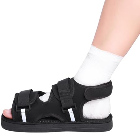 Laway Adjustable Post Op Recovery Shoe for Foot & Ankle Injuries, Lightweight Medical Walking Boot for Fracture, Sprain, Post Surgery, Orthopedic Brace Support for Men & Women(Meduim)