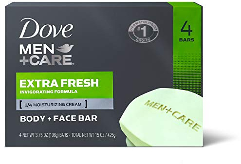 Dove Men + Care Body And Face Bar Extra Fresh 4 Ounce 4 Count