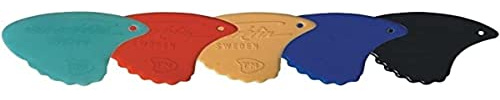 Shark Fin Plektrum/Pick, Sweden Relief, 0,55 mm, soft rot, 12 Stück