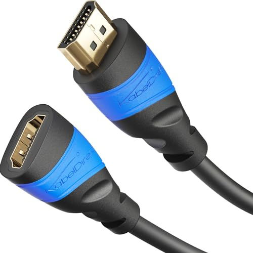 KabelDirekt – Cavo di prolunga HDMI con speciale schermatura A.I.S. – 5 m (4K@60Hz per un Ultra HD mozzafiato, estensore HDMI per PS5/XBO, ARC, Highspeed con Ethernet)
