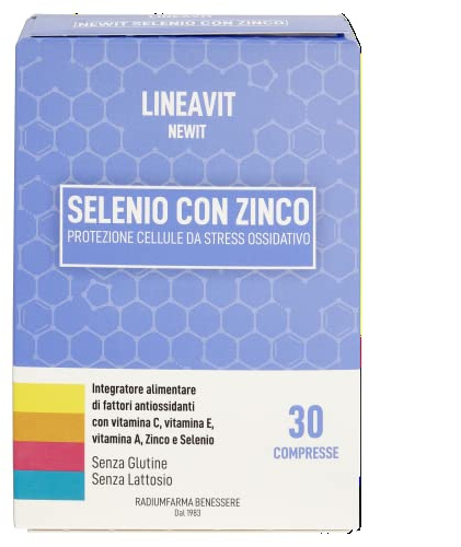 NEWIT SELENIO CON ZINCO - integratore alimentare 30 cpr deglutibili rivestite da 0,60 g