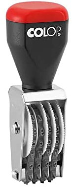 COLOP 03004 Nummerierungsstempel aus Gummi, 3 mm, 4 Bänder