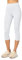 Merry Style Damen Leggings 3/4 Capri Leggings aus Viskose MS10-144 (Weiß, XS)