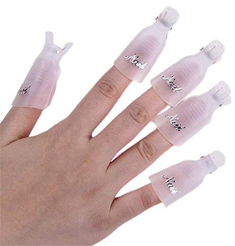 Ongle Outil Plastique Capuchon Pinces/d'ongle/Nail Art Soak Off Clip Cap Clips Ongles remover 10PCS