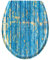 Aufun Toilettendeckel Absenkautomatik WC Sitz Klobrille mit Softclose Toilettensitz aus Hartplastik Klodeckel aus Duroplast Universal Größe, 25 Bilder zur Auswahl - Blaue Planken