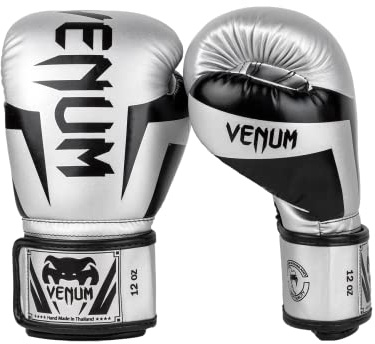 Venum Elite Gants de Boxe - Argent/Noir - 10 Oz