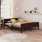 Annlera Massivholzbett Dunkelbraun Kiefer 180x200 cm Bettgestell Bed Frame Bettrahmen Holzbett Betten