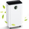 10L/Day Dehumidifier Real-Time Digital Humidity Display & Control, Childlock, Smart Dehumidify/Laundry Dry/Sleep Mode, 24H Timer for Home/Basement/Office, 3 Color Light, 2L Water Tank & Drainage Hose