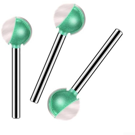 Eficiente cortador de bolas de 3 mm para tallado de raíces de madera, cabezal de molienda de mango recto (3 x 8 mm)