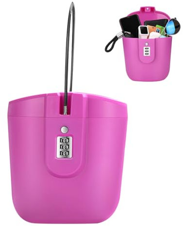 Cassaforte portatile con codice, mini tresor travelsafe,box con lucchetto a combinazione,cassaforte da viaggio con fune metallica rimovibile, lucchetto a combinazione per spiaggia, hotel, vacanze