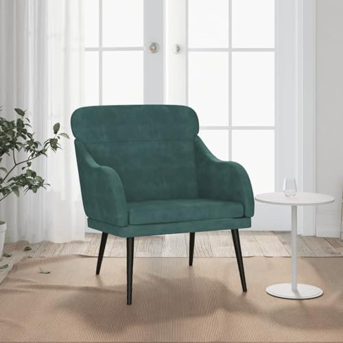 Xichuzi Sillón de Terciopelo Verde Oscuro 63x76x80 cm, Butacas De Cine, Sillones Salon, Sillon Tantra Sexual, Sillón De TV, Sillon Lactancia