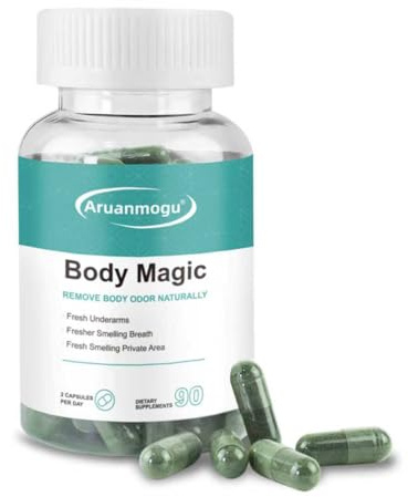 Chlorophyll Capsules - 90 Vegan Capsules，Body Deodorizing Supplement for Women & Men， for Detox, Digestion, Gut Health, Skin Support, and Oily Skin - Natural Energy Booster