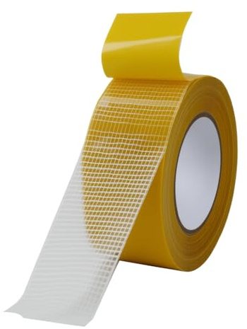 Toaluea Ruban Adhésif Double Face en Tissu 2,5cm x 10m, Bande Puissant pour Tapis, Ourlet Ruban Lavable pour Pantalons Vêtements Rideaux Moquettes œuvres D'art, pas de Couture repassage