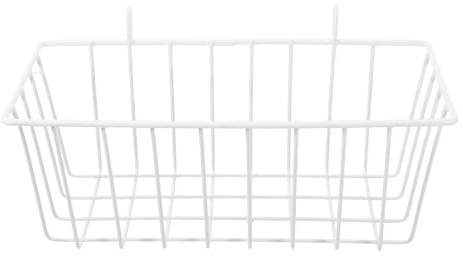 BIUDECO Cesta Metálica Colgante para Almacenamiento Doméstico Resistente Gran Capacidad Organizador Multiusos para Baño y Cocina Soporte para Panel de Rejilla Color Pequeño