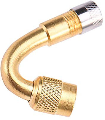 Valvola Schrader in ottone a 45 gradi con adattatore di estensione per auto, camion, moto