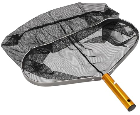 Duraol Bodenkescher 2.0 I Poolkescher extra schwer mit Alu-Griff I Bodenkescher Pool für Teleskopstange I Kescher für Pool/Planschbecken & Whirlpool I Schwimmbad Zubehör feinmaschig & stabil