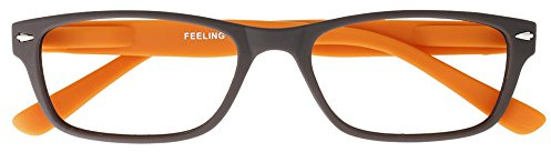 I NEED YOU Lesebrille Feeling, +2.50 Dioptrien, braun-orange