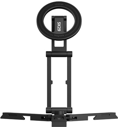 Ulanzi SK29 5 en 1 Soporte para teléfono móvil/minitrípode con Mag Safe, soporte magnético de metal para smartphone con gancho y rosca de trípode para i Phone 15 14 13 12 Pro Max Plus Mini