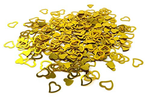 Sepkina Herzen Herzchen Herze Love Hochzeit Tischdeko Streudeko Konfetti (Gold, 200)