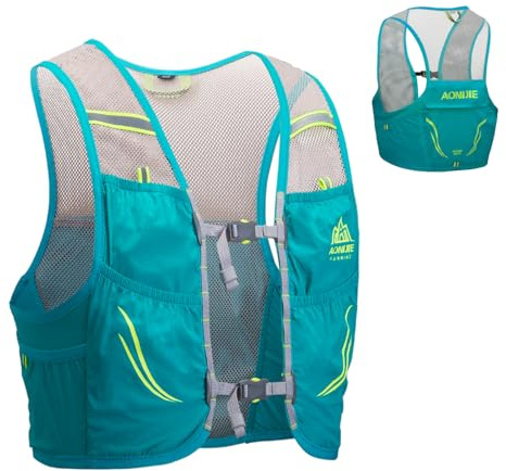 Azarxis Hydration Backpack Running Vest Pack Backpack for Women Men - Marathon Trail Race Cycling Hiking Outdoor Activities (Mint Blue (2.5L), M / L (35.43-40.16 inch))