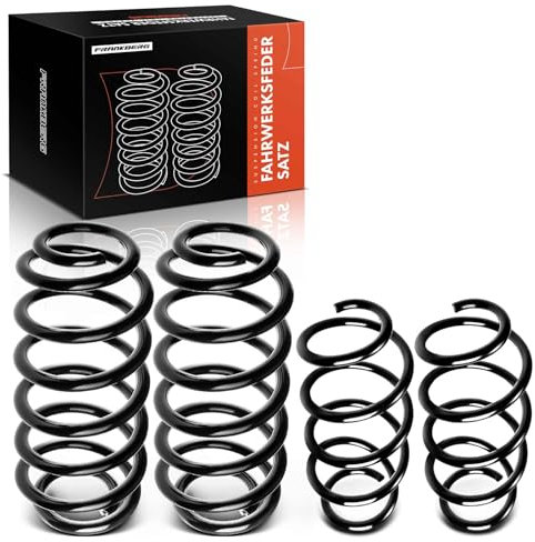 Frankberg 4x Federn Fahrwerksfeder Vorderachse Hinterachse Links Rechts Kompatibel mit T.o.u.r.a.n 1T3 1.6L 2.0L SUV 2010-2015