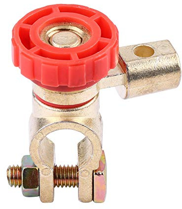 Yuecoom Interrupteur de déconnexion de batterie, 12V universel en métal empêche le vol de réduire la perte de courant coupe-circuit pour voiture(rouge)