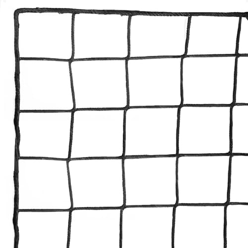 Wiseek Soccer Backstop Net, 10x10ft High Impact Soccer Barrier Net, Nylon Sport Netting Barrier Soccer Netting, Soccer Rebounder Behind Goal(Installation Rope Included), Black