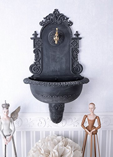 Gartenbrunnen Renaissance Brunnen Antik Stil Landhaus Gartenbrunnen Grau LTA305 Grau Palazzo Exklusiv