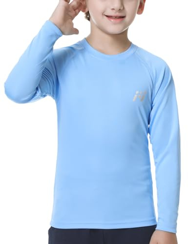 MEETWEE Niño Chica Manga Larga Rash Vest Guard Niños Natación Top UV Protección Solar para Surf Piscina de Playa