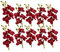 Künstliche Orchidee aus Seide mit Stielen, 17,8 cm hoch, Schmetterlingsorchidee für Tafelaufsätze, Vasenfüller, Heimdekoration, Brautschmuck, Hochzeit, Party, Geburtstag, Kuchen, Ornamente, Rot, 10