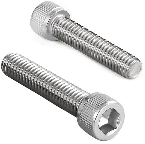 AMLOOPH M6 Screws, M6 X 40mm Allen Socket Head Cap Screws/Bolts - 6mm Diameter Fully Threaded M6 Bolts 40mm A2 Stainless Steel Long Hex Socket Bolt Coarse (Pack Of 20)