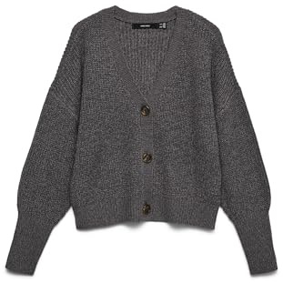 VERO MODA Knitted Cardigan VMLEA Knit Cardigan Asphalt L Asphalt L