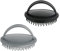 2-in-1 Detangling Hair Brush & Comb, Scalp Massage Brush, Thick Hair Brush, Portable (Black, Gray)