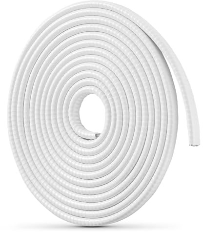 10M Protections Bord Portière de Voiture en Forme de U Protecteur pour La Porte de Voiture en Caoutchouc Anti-Collision Protéger (Blanc)