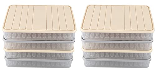 Janasiba 8 delar set kylskåp livsmedel bevarande plastlådor förvaringsbox plast frys skåp livsmedel behållare organisering ställ kök förvaring lådor slumpmässig färg L