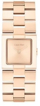 Calvin Klein Reloj De Movimiento De Cuarzo De Dos Manecillas para Mujer Colección CK Meridian con Correa de Acero Inoxidable de Oro Rosa - 25100090