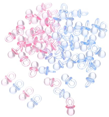 BESPORTBLE 200pcs Acrylic Pacifier Charms Craft Accessories for Jewelry Making Cute Pacifier Beads for Diaper Cake Decorations and Shower Confetti