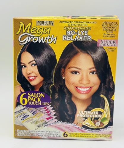 HBProfectiv Mega Growth Anti Damage No Lye Hair Relaxer Super Strength 6 Touch up