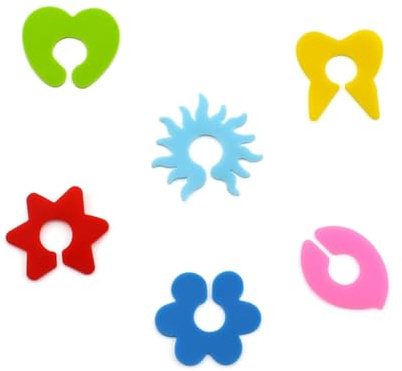 GRADENEVE Marcador Vasos de Silicona Diseño Creativo de Pétalos de Colores, 6 Unidades Antideslizantes y Resistentes para Identificar Copas en Fiestas y Color Aleatorio Varios Estilos