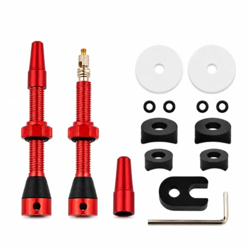 VBK 2 Valves Tubeless 44mm Rouges pour VTT Route